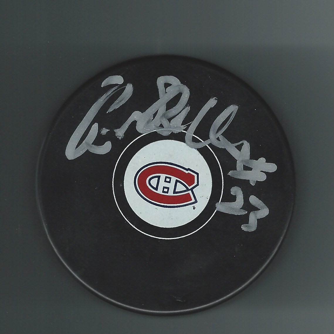 Brian Bellows Signed Montreal Canadiens Puck