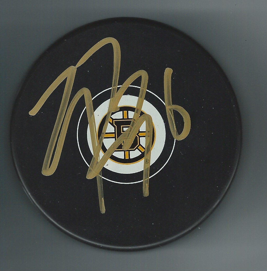 Zac Rinaldo Signed Boston Bruins Puck