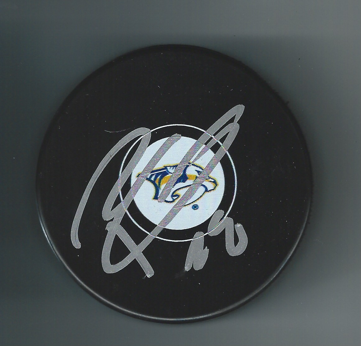 Paul Gaustad Signed Nashville Predators Puck