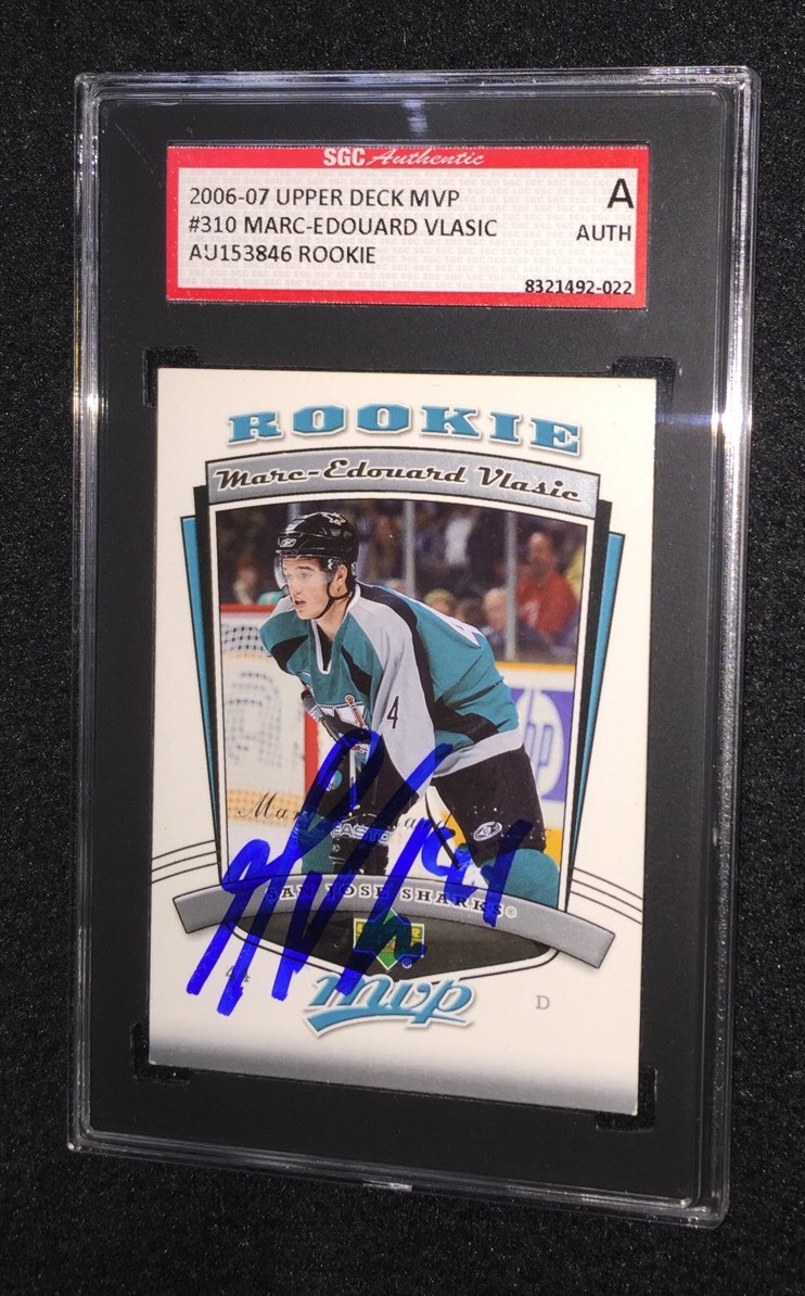 MARC-EDOUARD VLASIC SIGNED 2006/07 MVP ROOKIE CARD #310 SGC AUTHENTICATED