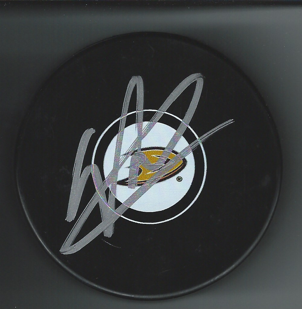Ryan Garbutt Signed Anaheim Ducks Puck
