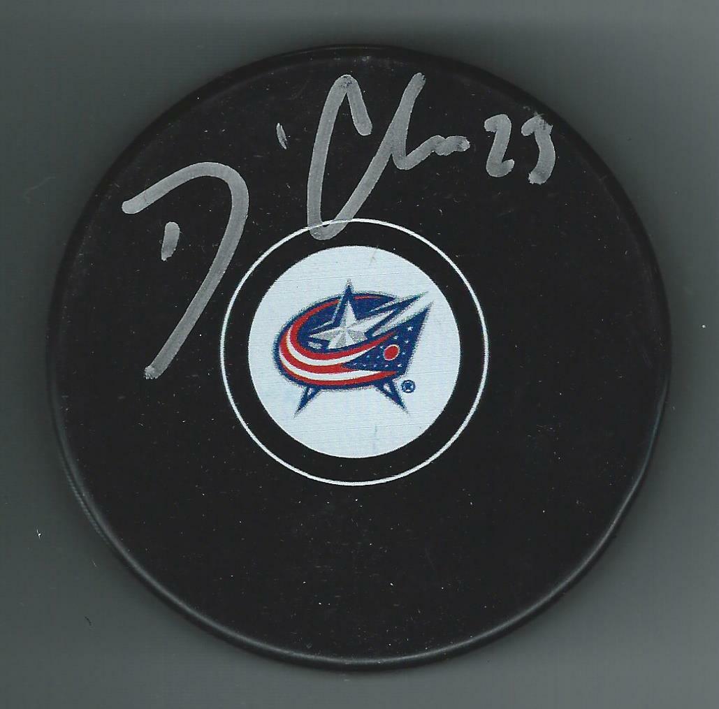 DAVID CLARKSON SIGNED COLUMBUS BLUE JACKETS PUCK