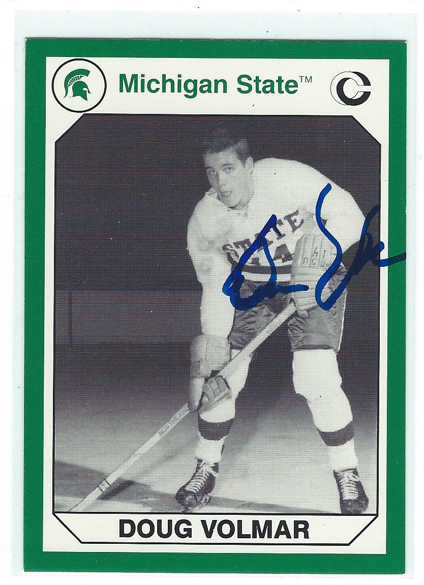 Doug Volmar Signed 1990/91 Michigan State Collegiate Collection Card #115