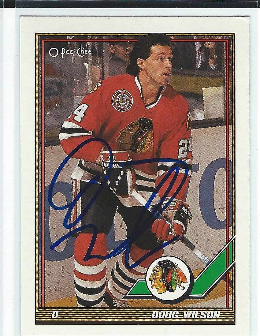 Doug Wilson Signed 1991/92 O-Pee-Chee Card #49