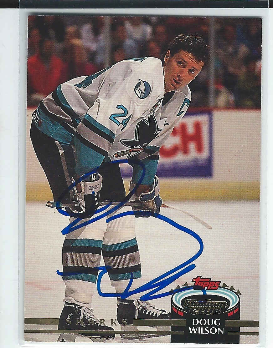 Doug Wilson Signed 1992/93 Topps Stadium Club Card #470