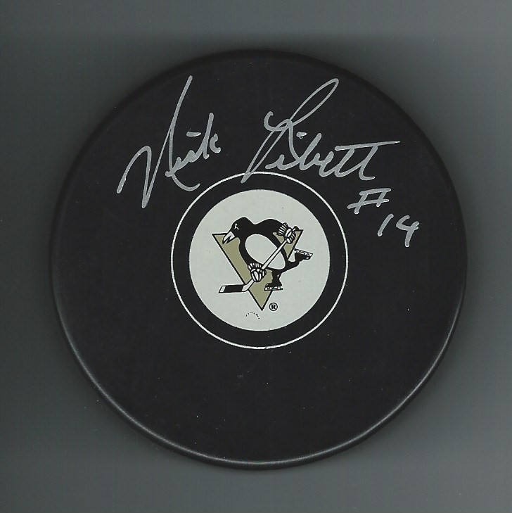 Nick Libett Signed Pittsburgh Penguins Puck