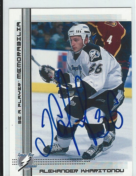 Alexander Kharitonov Signed 2000/01 Be A Player Memorabilia Card #416