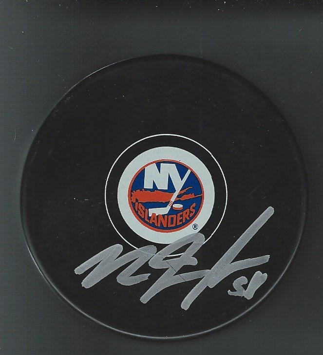 Mitch Vande Sompel Signed New York Islanders Puck