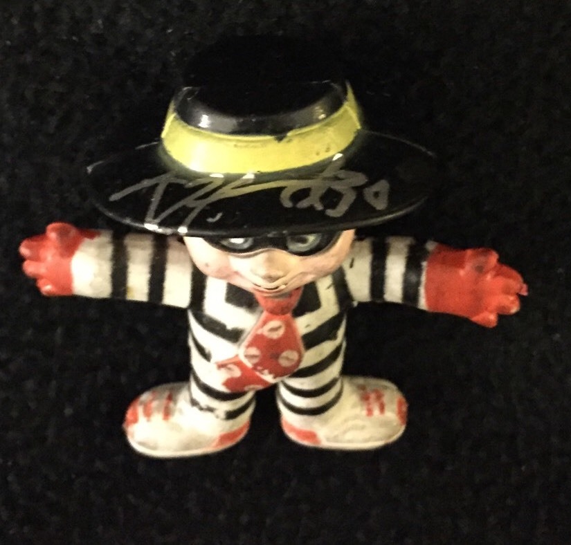 Andrew Hammond Signed Vintage Hamburglar Happy Meal Figure Minnesota Wild