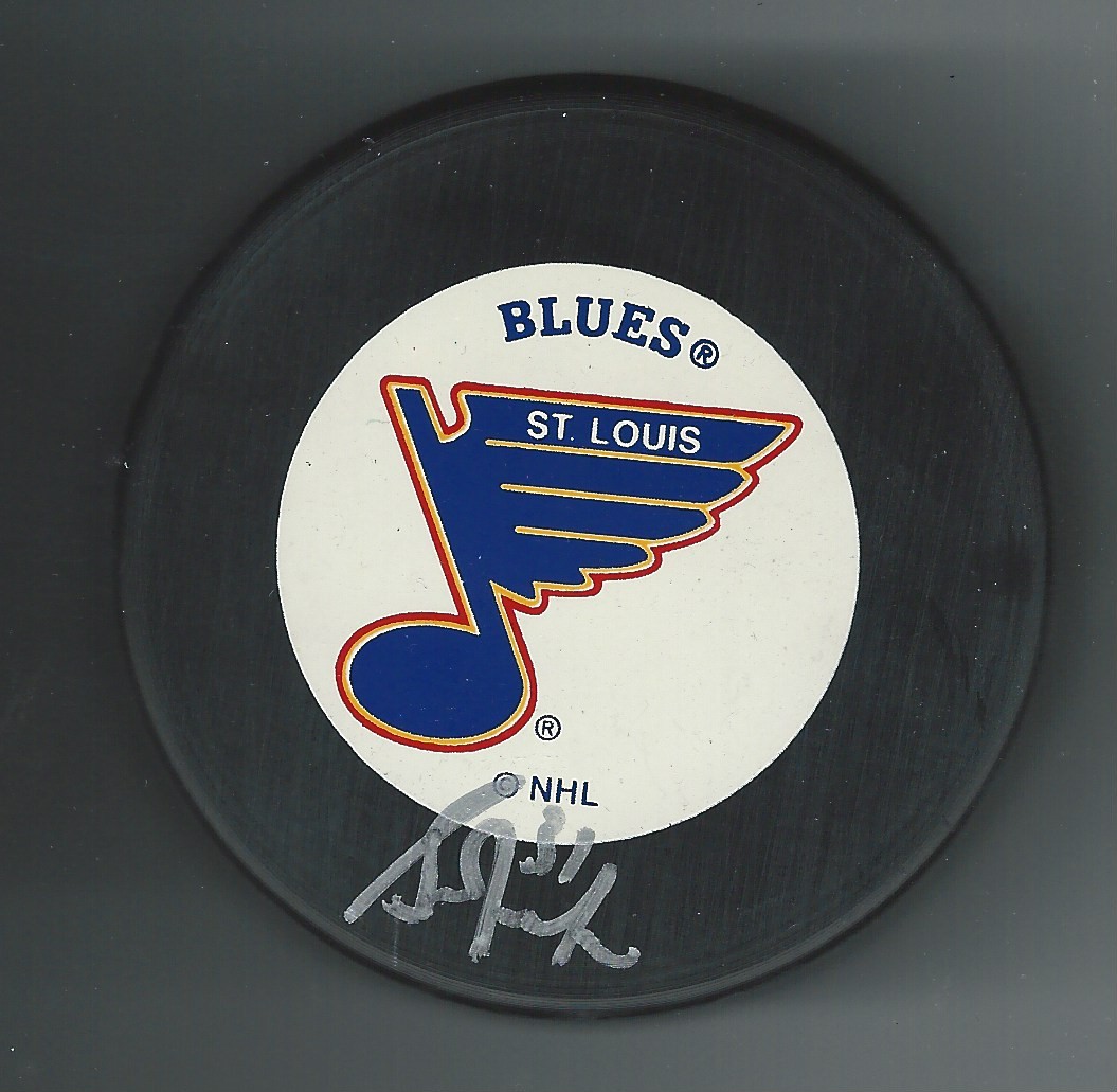 Grant Fuhr Signed St Louis Blues Trench Puck Signed On Bottom
