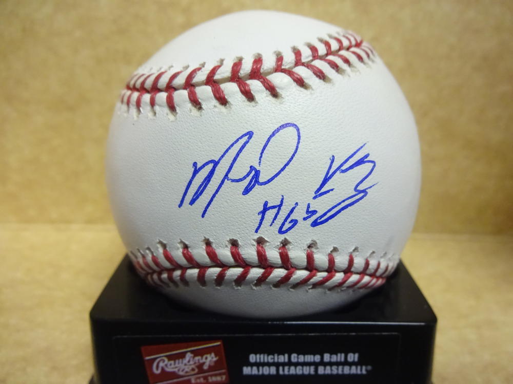 MERKIN VALDEZ GIANTS/BLUE JAYS/RANGERS SIGNED M.L. BASEBALL W/COA