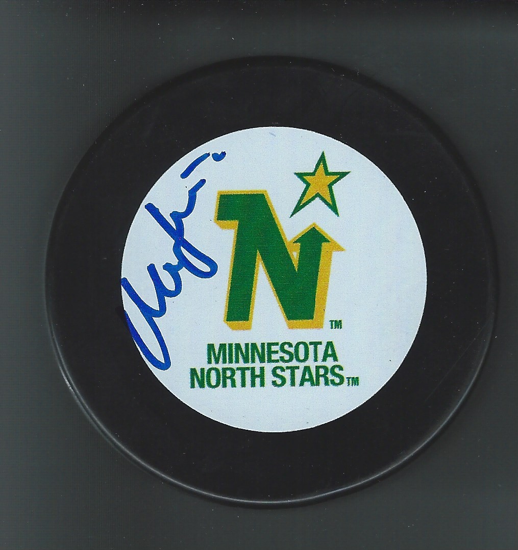 Mats Hallin Signed Minnesota North Stars Puck