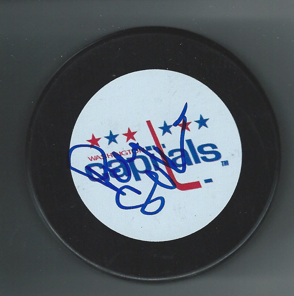 Peter Sundstrom Signed Washington Capitals Puck