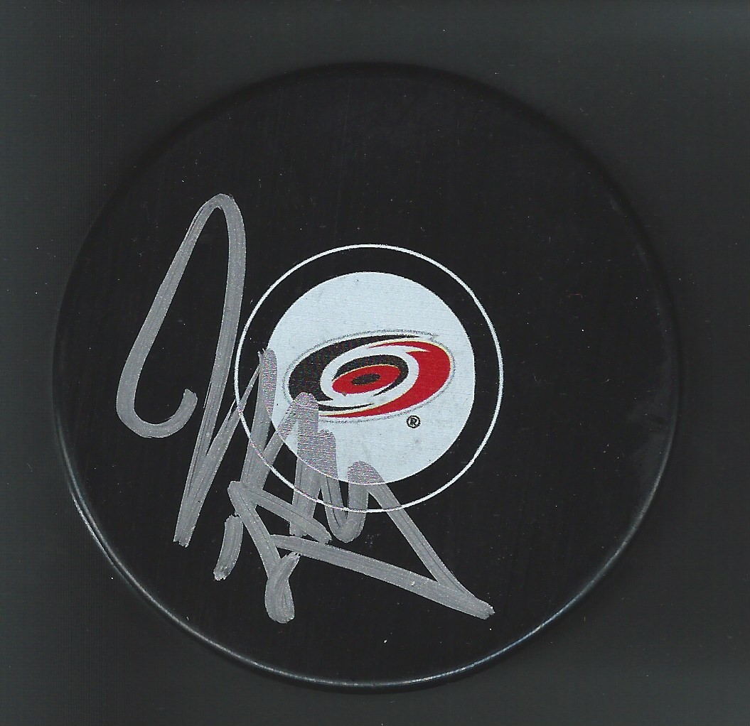 Jay McClement Signed Signed Carolina Hurricanes Puck