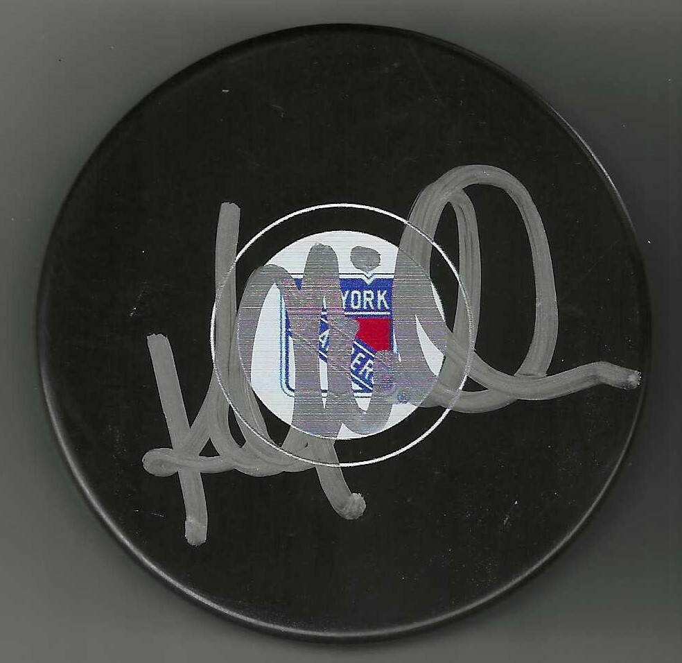Kelly Miller Signed New York Rangers Puck