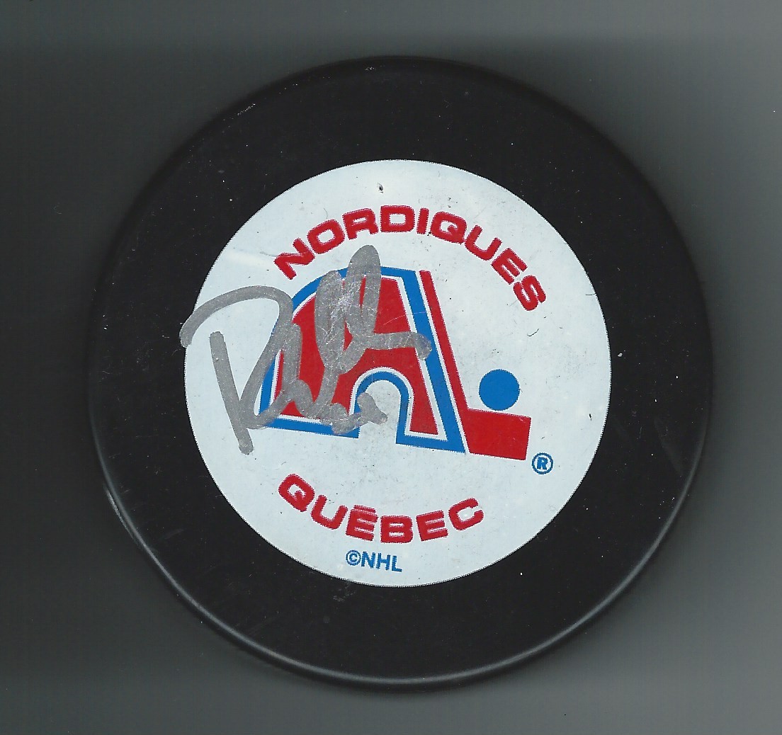 Randy Moller Signed Quebec Nordiques Puck