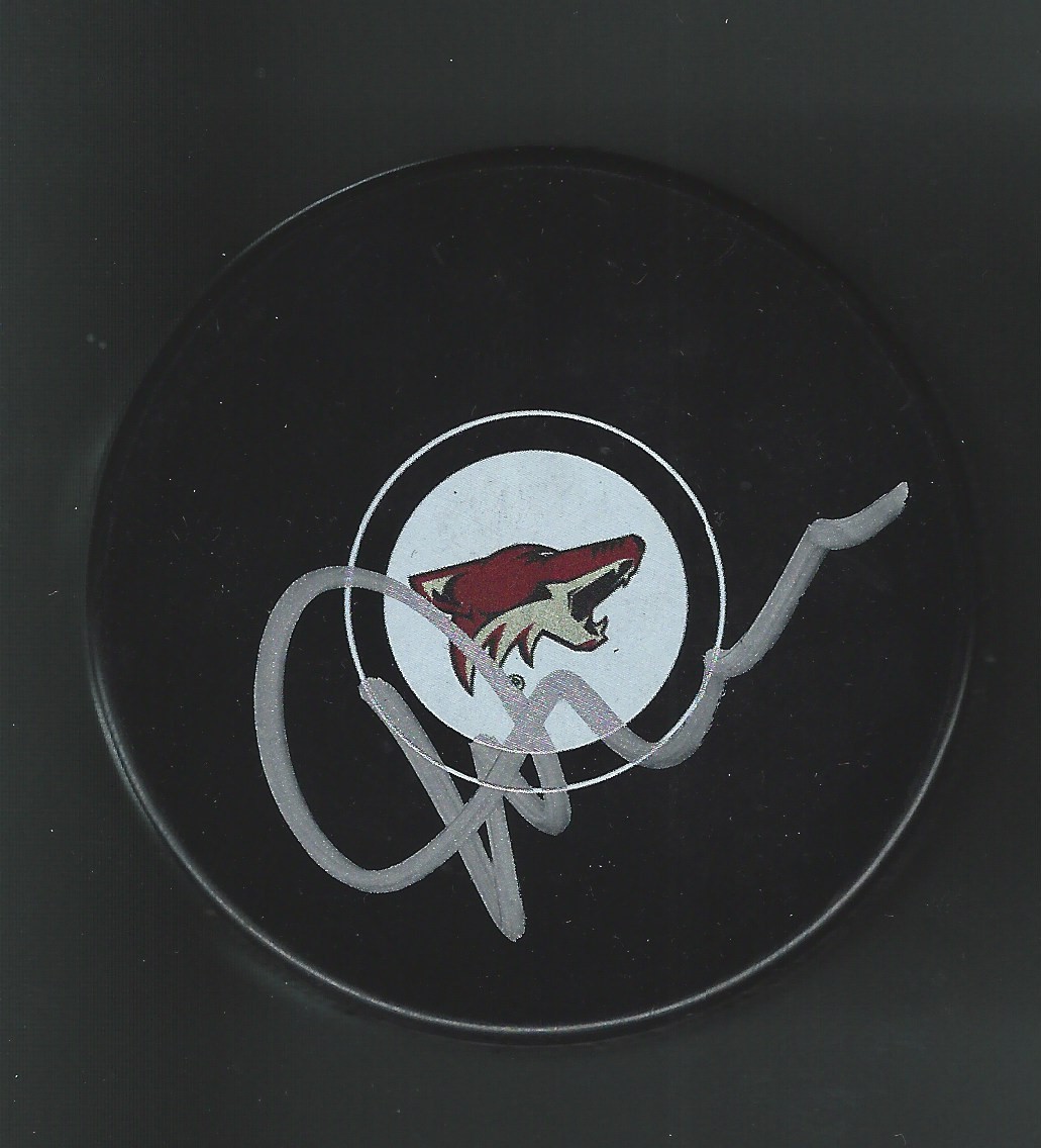Dave Tippett Signed Arizona Coyotes Puck Utah Mammoth