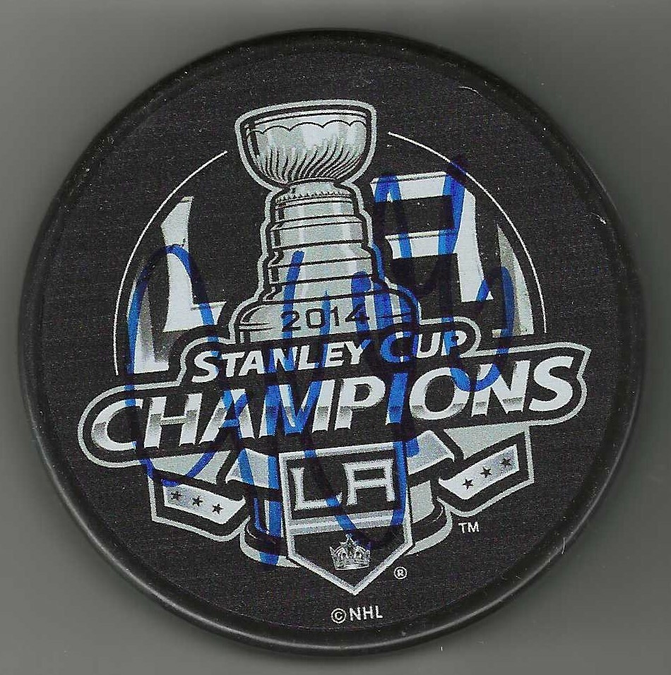Jake Muzzin Signed Los Angles Kings 2014 Stanley Cup Champions Puck LA