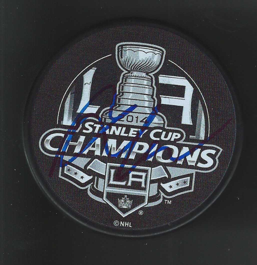 Marian Gaborik Signed Los Angles Kings 2014 Stanley Cup Champions Puck LA