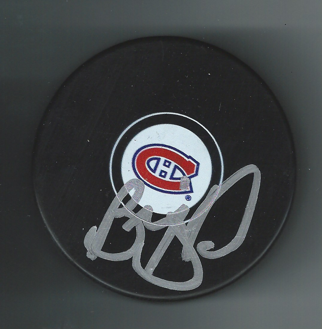 Brian Hayward Signed Montreal Canadiens Puck