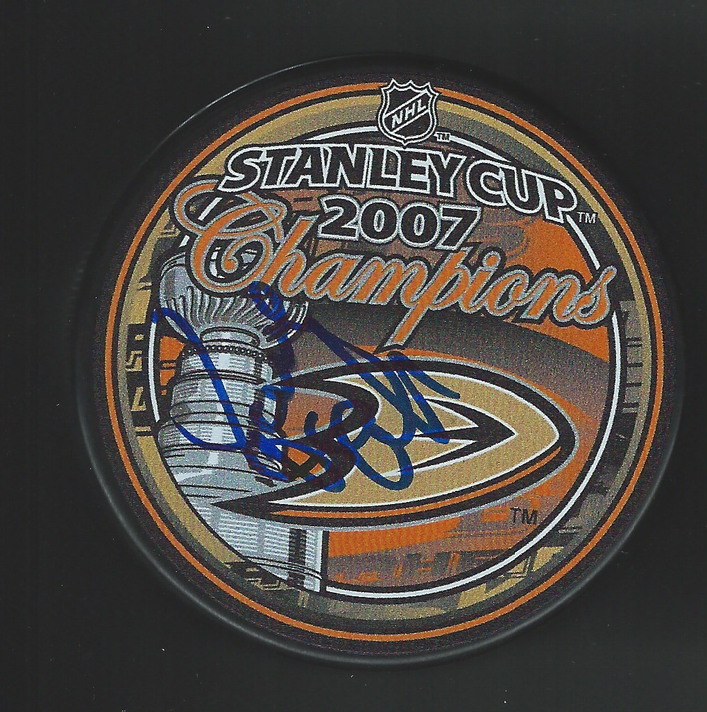 Randy Carlyle Signed Anaheim Ducks 2007 Stanley Cup Champions Puck