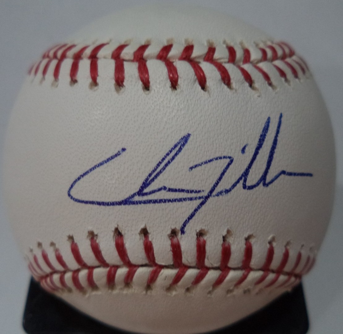 CHRIS TILLMAN BALTIMORE ORIOLES SIGNED AUTOGRAPH MAJOR LEAGUE BASEBALL W/COA