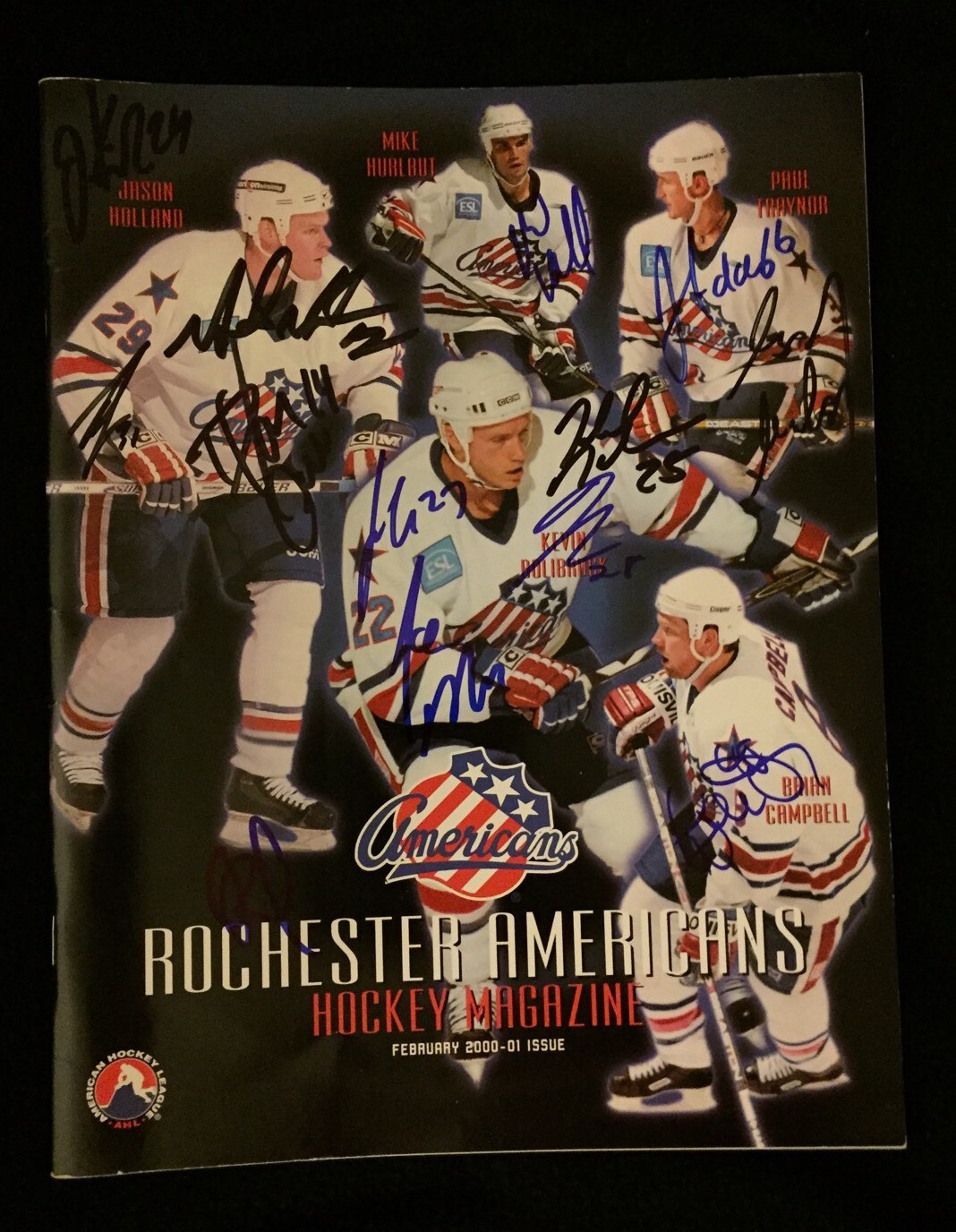 2000/01 ROCHESTER AMERICANS TEAM SIGNED PROGRAM MILAN BARTOVIC COLLECTIBLE MEMORABILIA