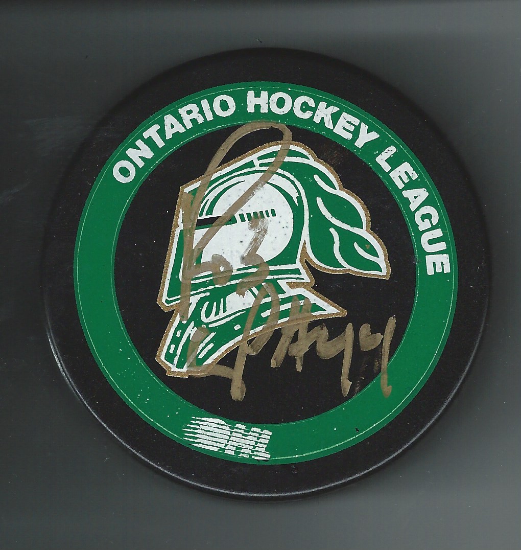 Robbie Rob Schremp Signed London Knights Puck New York Islanders