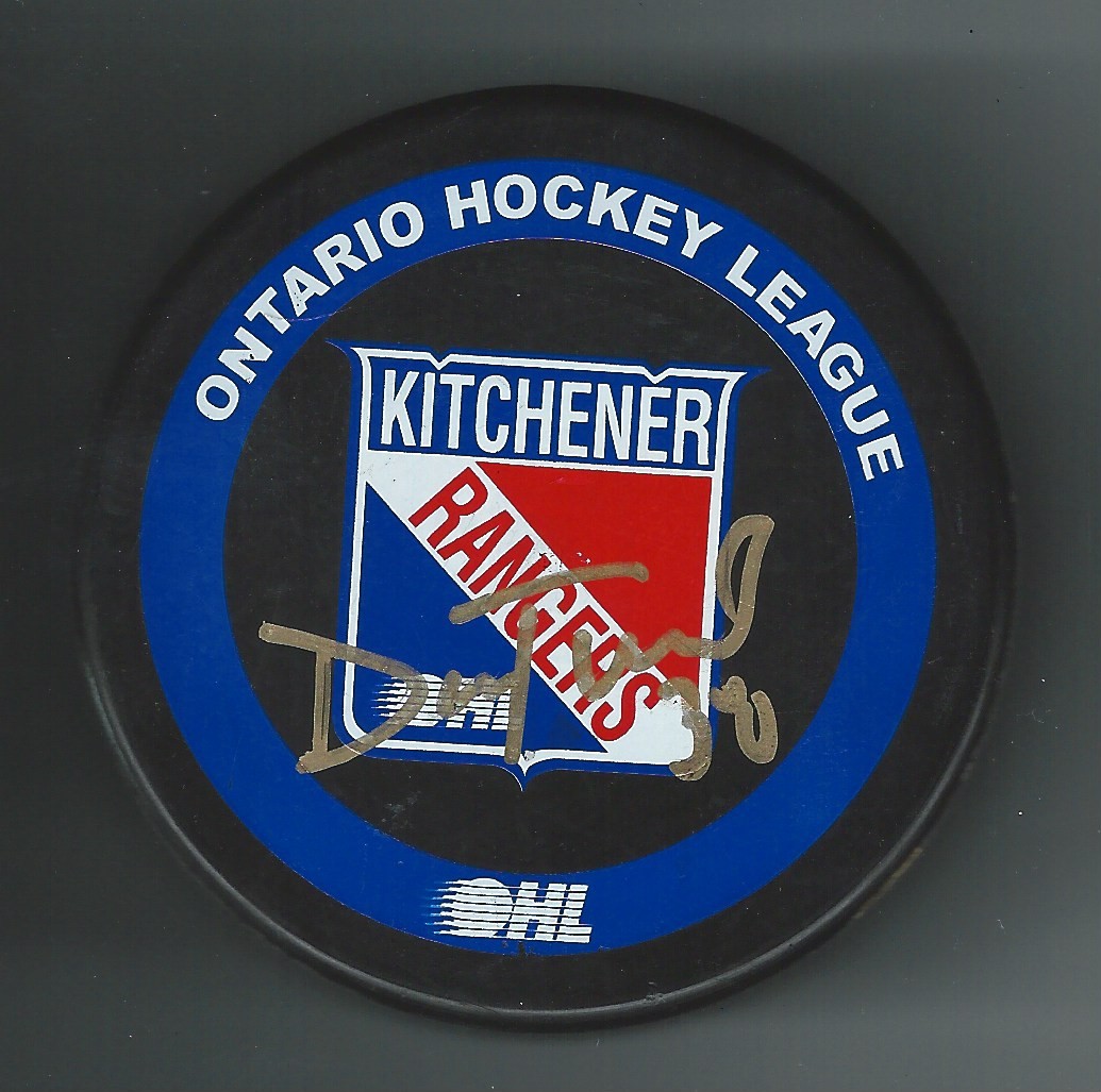 Dan Turple Signed Kitchener Rangers Puck Atlanta Thrashers