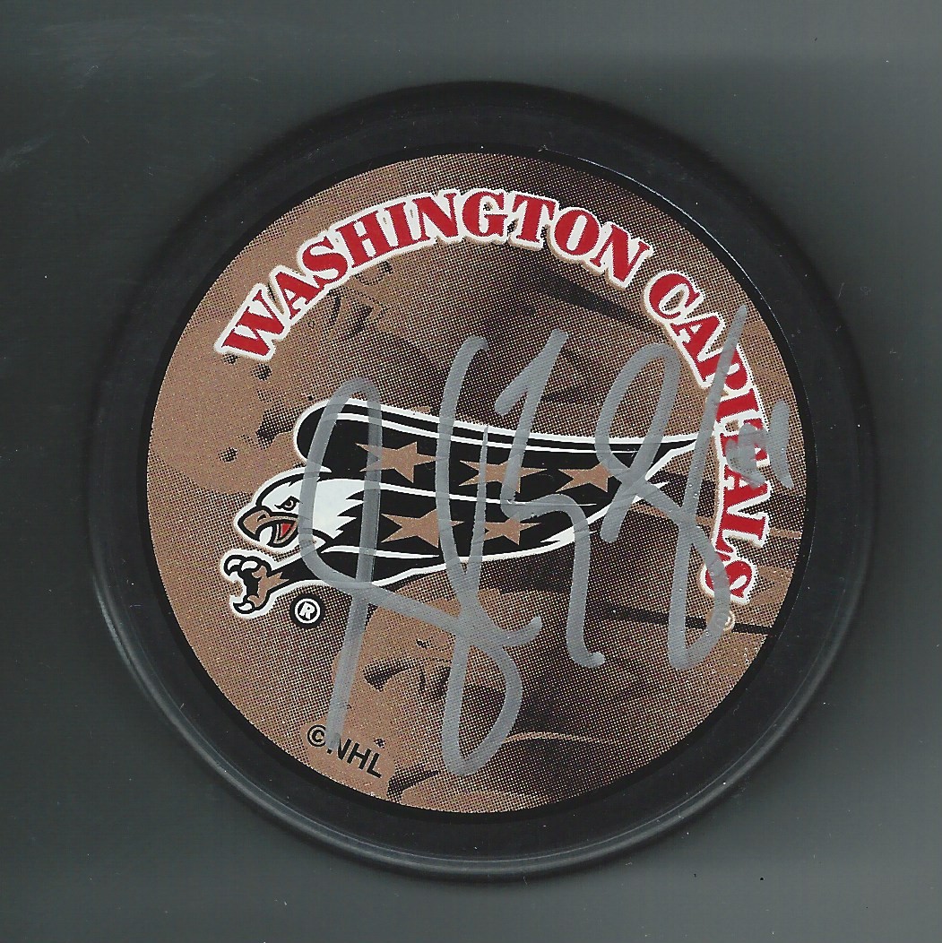 Steve Eminger Signed Washington Capitals Puck