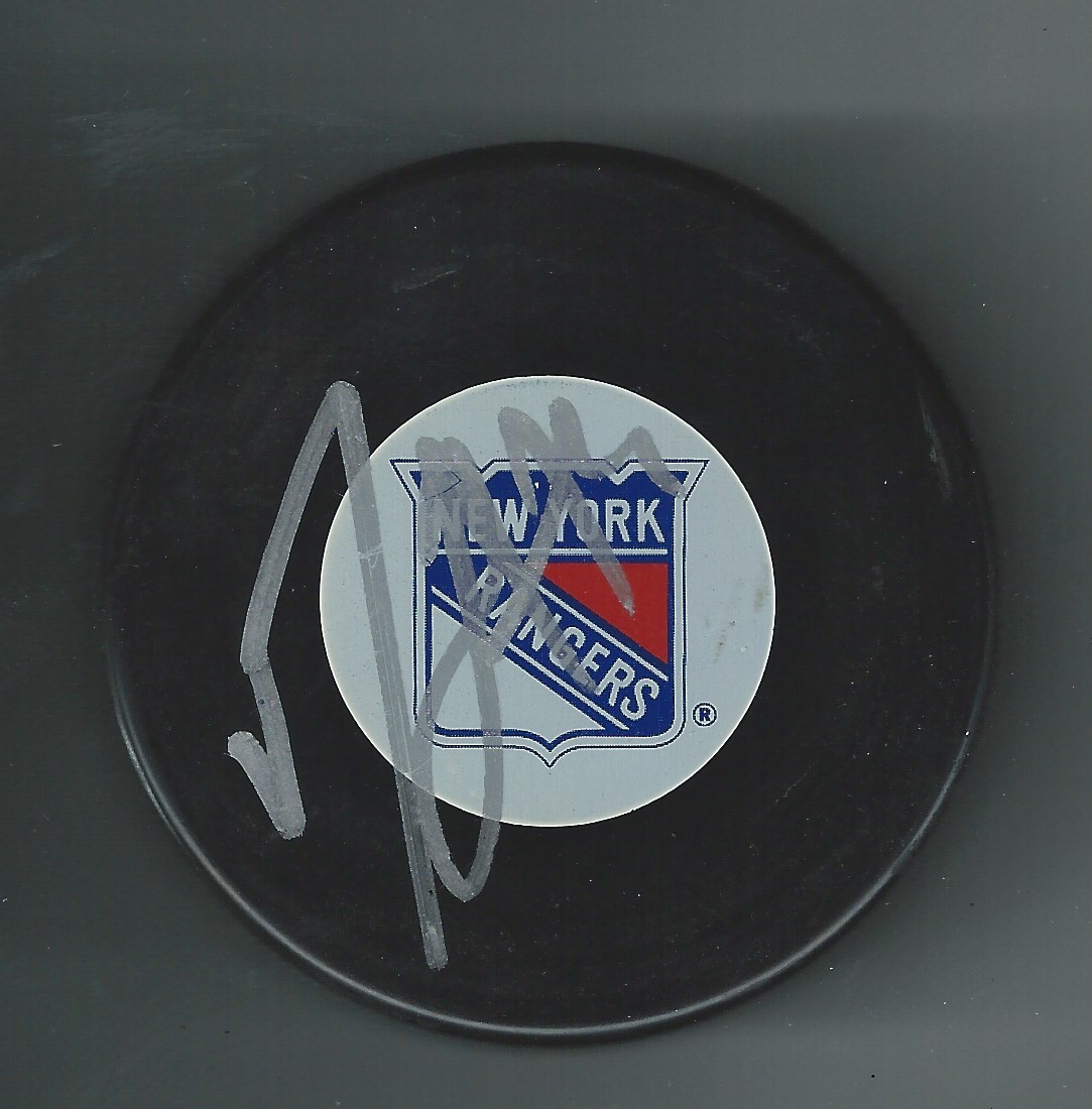 Michael Del Zotto Signed New York Rangers Puck