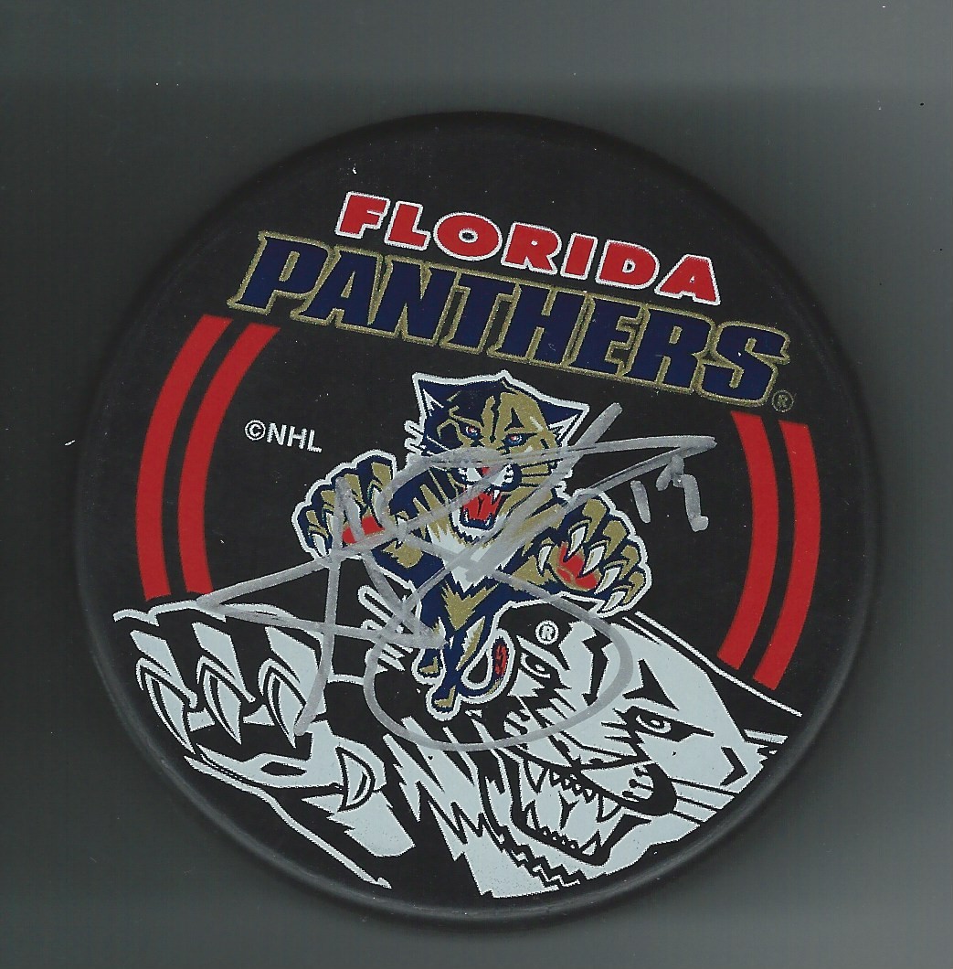 Anthony Stewart Signed Florida Panthers Puck