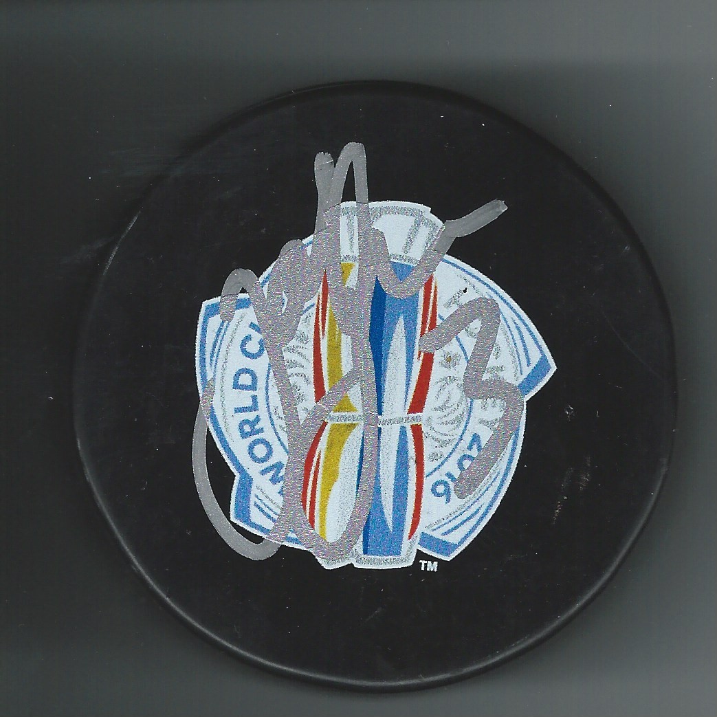 Jack Johnson Signed 2016 World Cup Of Hockey Puck Pittsburgh Penguins USA