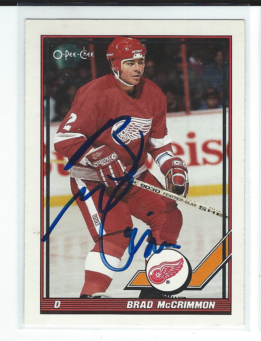 Brad McCrimmon Signed 1991/92 O-Pee-Chee Card #79
