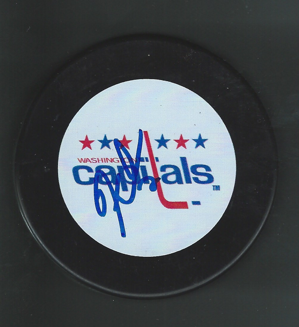 Ken Sabourin Signed Washington Capitals Puck