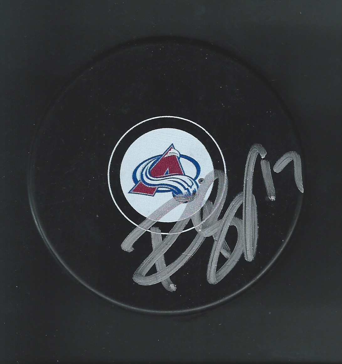 Rene Bourque Signed Colorado Avalanche Puck Canada 2018 Olympics