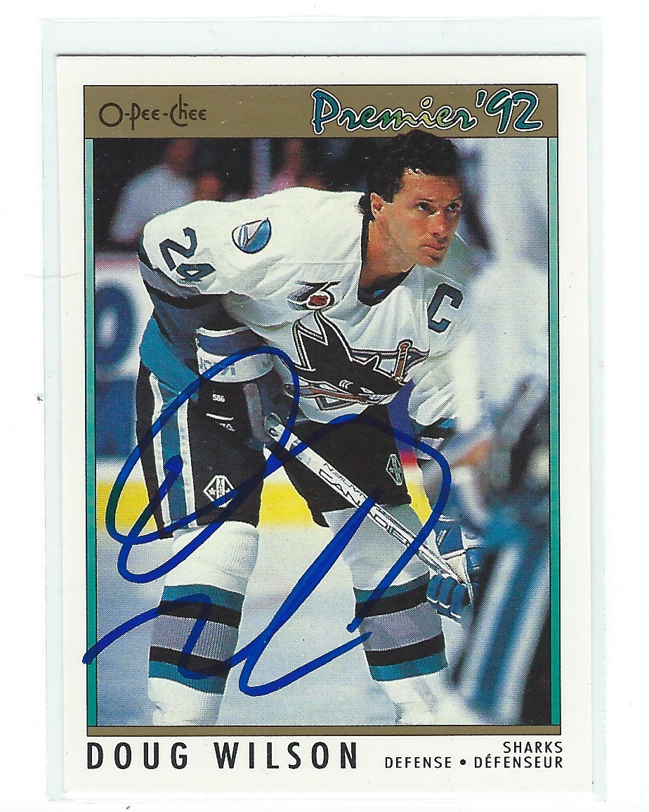 Doug Wilson Signed 1991/92 O-Pee-Chee Premier Card #6