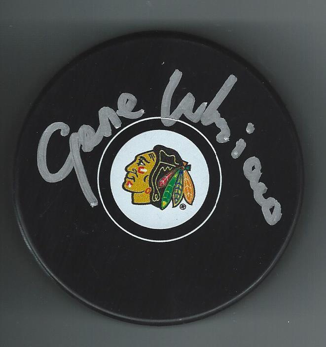 Gene Ubriaco Signed Chicago Blackhawks Puck