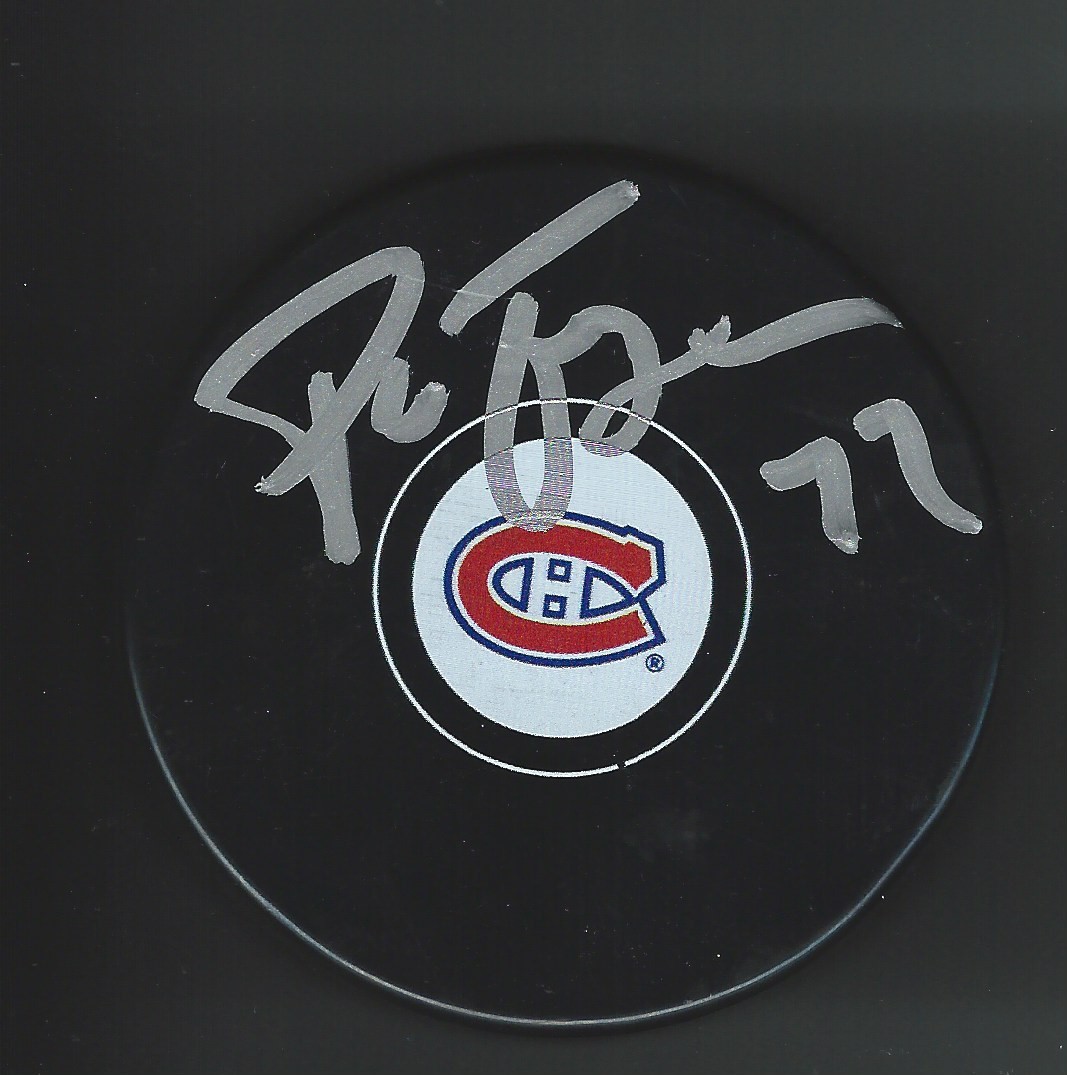 Pierre Turgeon Signed Montreal Canadiens Puck