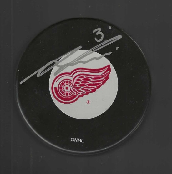 Andreas Lilja Signed Detroit Red Wings Puck 2008 Stanley Cup Winner