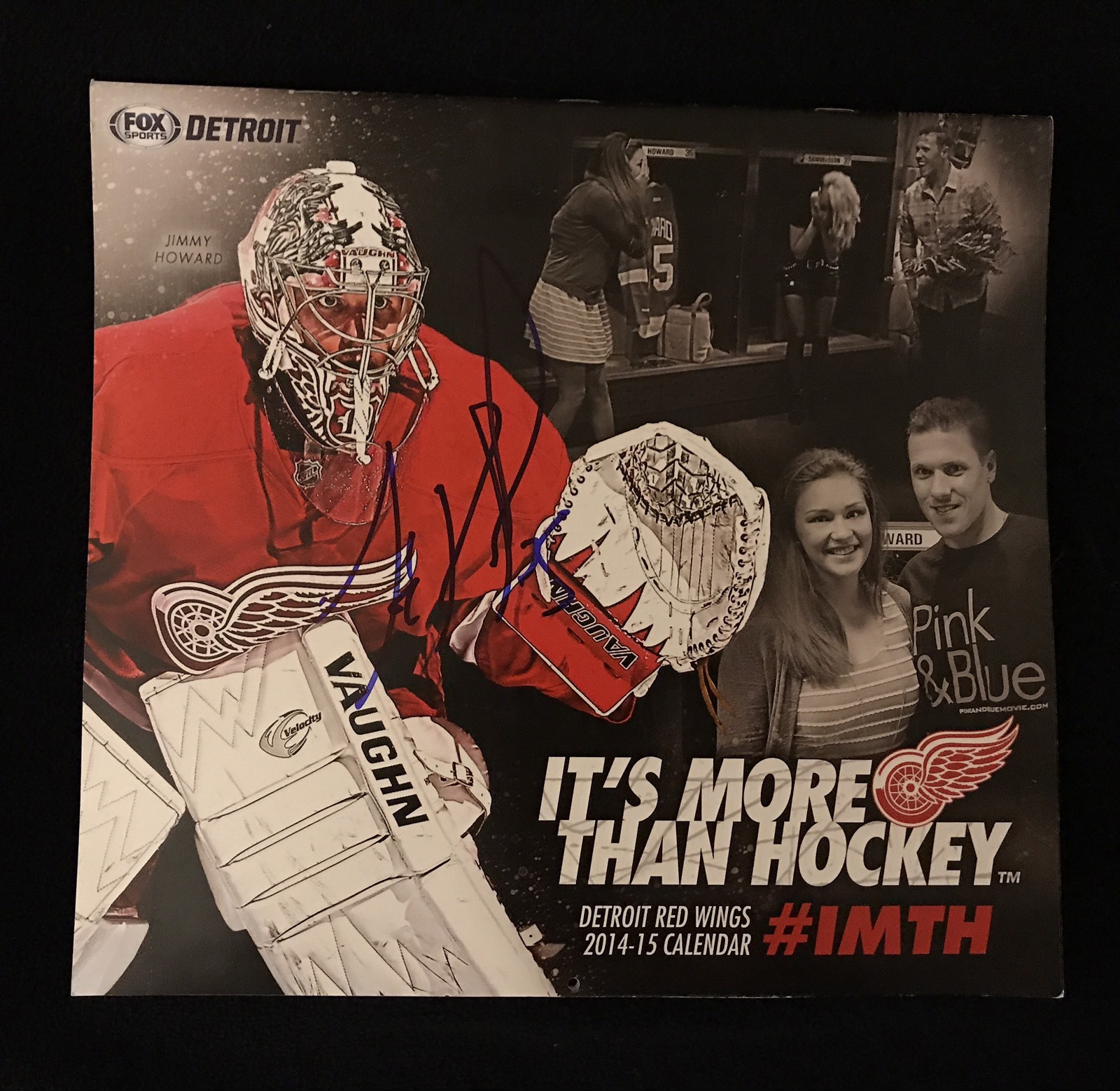 Jimmy Howard Signed Detroit Red Wings 2014/15 Calendar