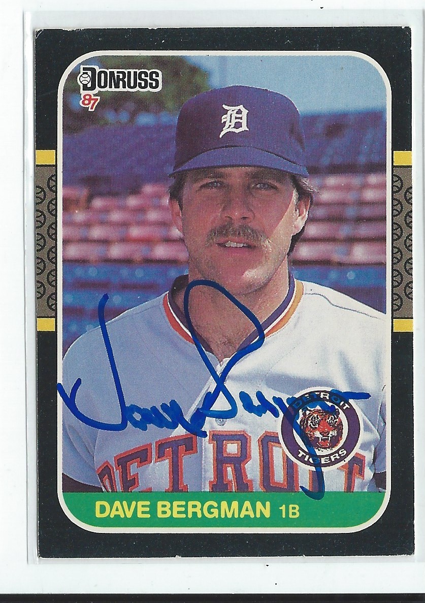 Dave Bergman Signed 1987 Donruss Card #420