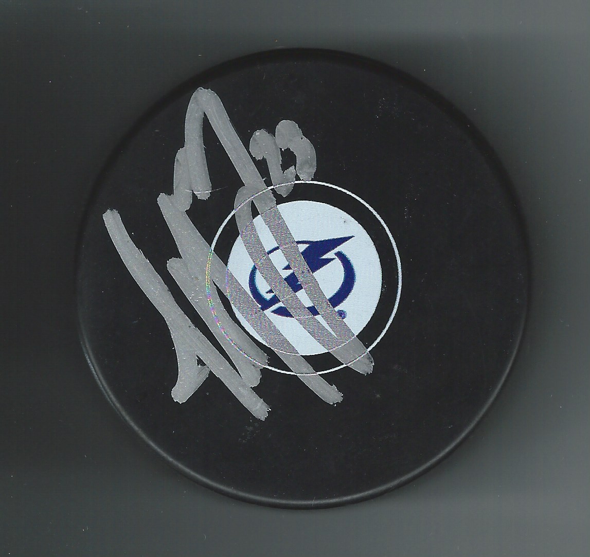JT Brown Signed Tampa Bay Lightning Puck JT. Seattle Kraken