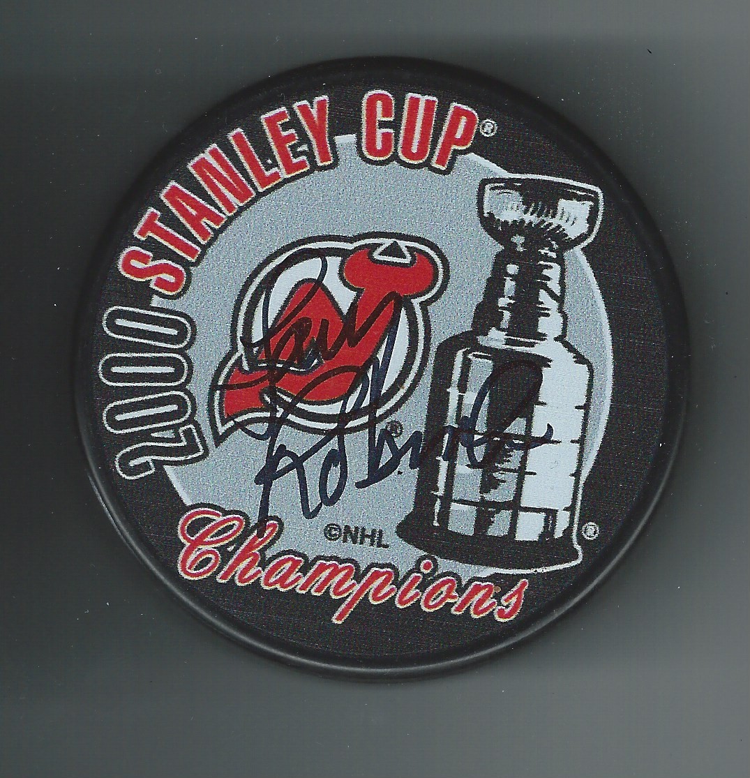 Larry Robinson Signed New Jersey Devils 2000 Stanley Cup Champions Puck