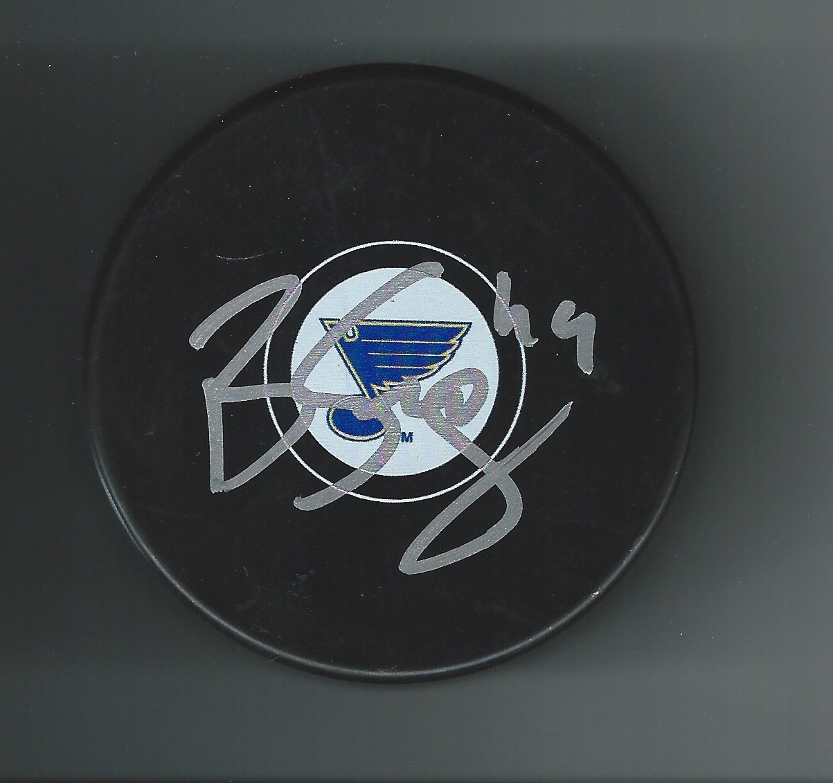 Brian Savage Signed St Louis Blues Puck