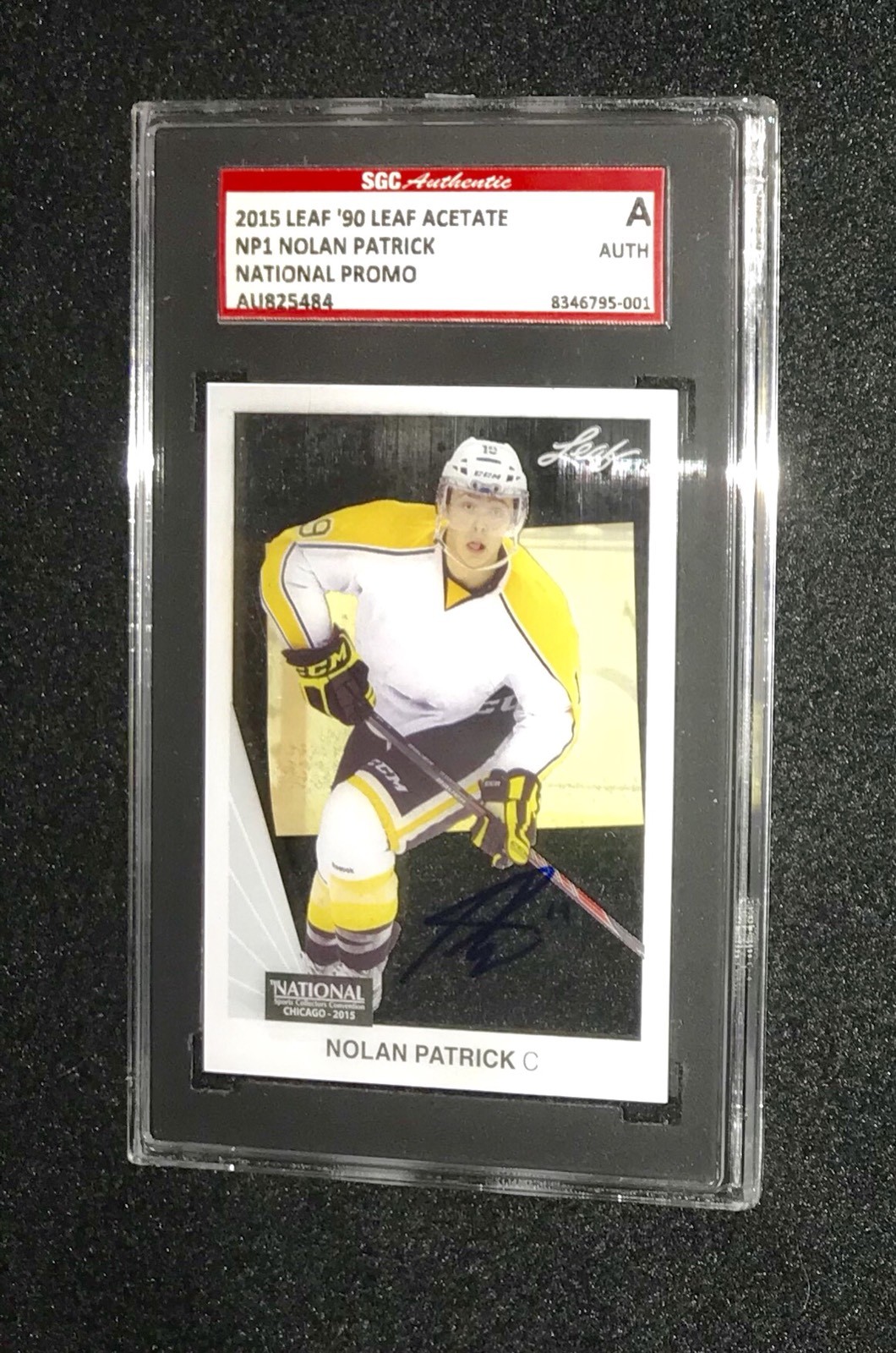 NOLAN PATRICK SIGNED 2015 LEAF ACETATE CARD #NP1 NATIONAL SGC AUTHENTICATED