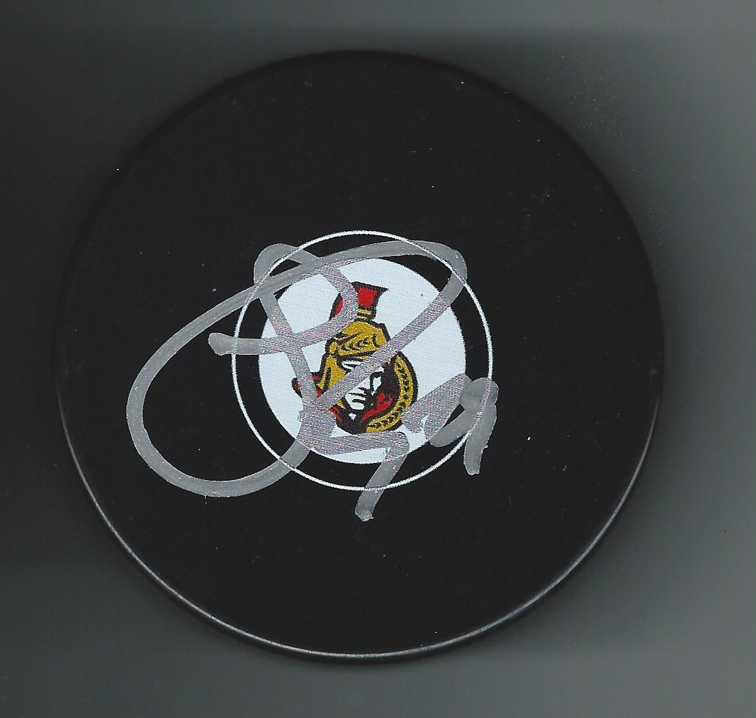Johnny Oduya Signed Ottawa Senators Puck