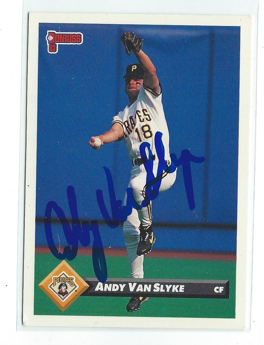 Andy Van Slyke Signed 1993 Donruss Card #414
