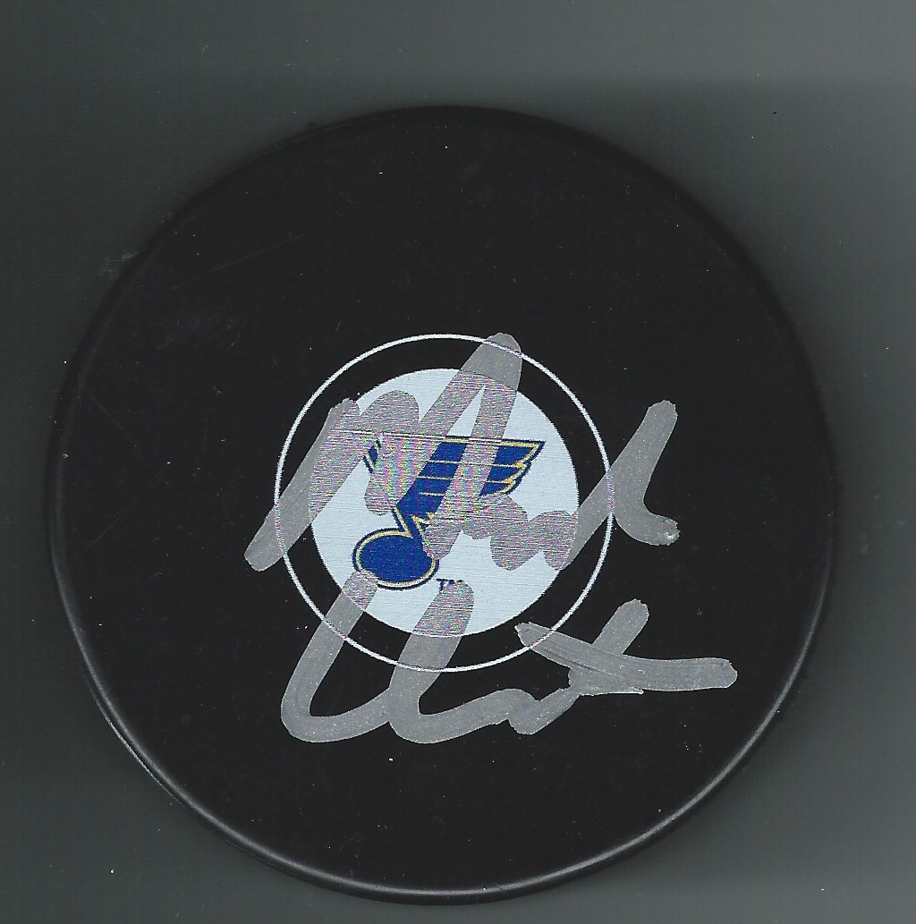Mark Hunter Signed St Louis Blues Puck