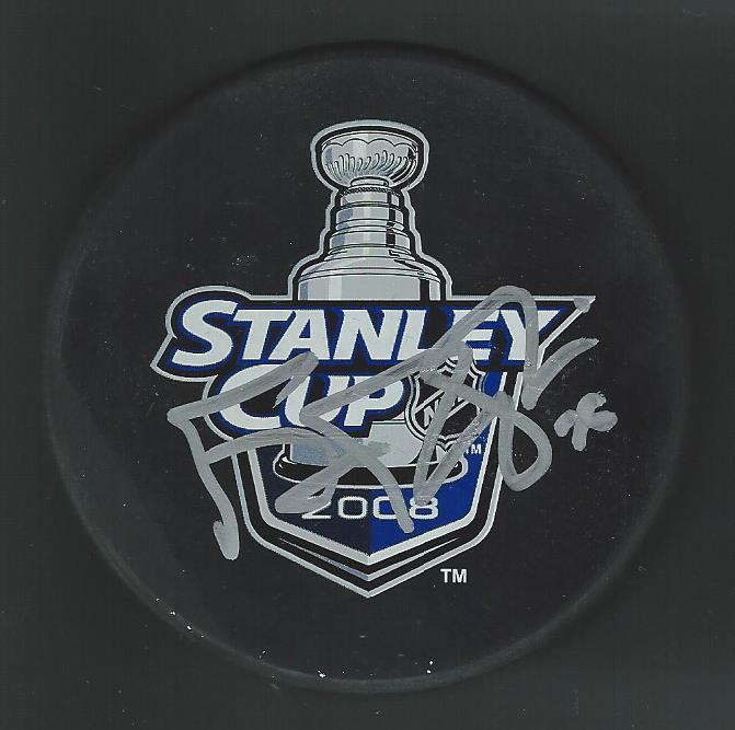 Brian Rafalski Signed Detroit Red Wings 2008 Stanley Cup Champions Logo Puck